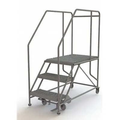 TRI-ARC Mobile Work Platform: 2.5 ft Platform Ht - Max, 24 in x 35 in, Steel - Manual-Lock Rolling Single-Access Platforms