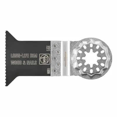FEIN Oscillating Tool Blade: 2 in Blade Wd, 2 in Overall Lg, Long Straight Cut - Starlock Mounted Blades