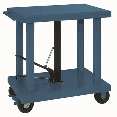 WESCO Lift Table: Not Powered, 6,000 lb Load Capacity, 48 in L x 32 in W - Manual Post-Lift Tables