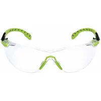 3M Safety Glasses: Clear Lens, Frameless, Scotchgard™ Anti-Fog, Black/Green Frame (MPN S1201SGAF)