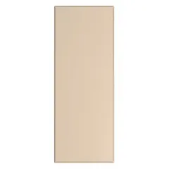 Steel panel for bathroom partitions with honeycomb inner core. Smooth semi gloss khaki finish. Measures 58 inches high, 22 inches wide, 1 inch thick. Used in commercial restrooms and locker rooms for privacy and separation.