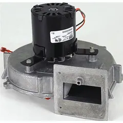 Furnace draft inducer for Lennox equipment, operating at 208-230V AC. Draws combustion gases through the heat exchanger and exhausts them outdoors, ensuring proper airflow for safe furnace operation.