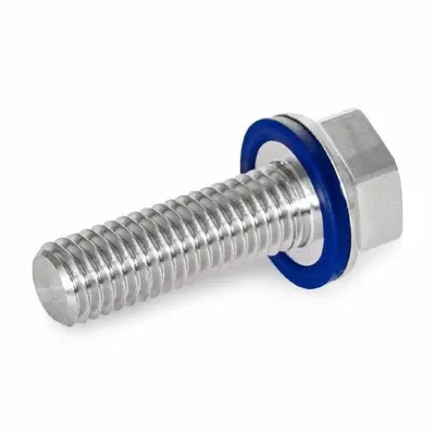 JW WINCO Low-Profile Hygienic Hex Head Screws with Sealing Washer