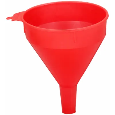FUNNEL KING Spout Funnel with Screen: Polyethylene, 64 fl oz Fluid Capacity, 6 1/2 in Overall Dia - Spout Funnels with Screen