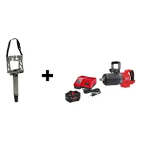 Lag Ease Kit: Railroad Lag Screw Driver, 1 in Drive Size, 1,900 ft-lb Torque - Max (MPN FTS20204-TO + 2868-20)
