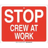 Railroad Sign: Red, 12 in x 15 in Nominal Sign Size, High Intensity Prismatic (HIP), 0.09 in Thick (MPN 134188)
