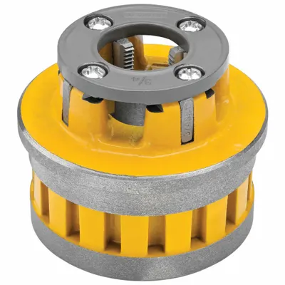 DEWALT Manual Threader Die Head: 12R, For 3/4 in Pipe, NPT, High Speed Steel - Die Heads for Handheld Pipe Threaders