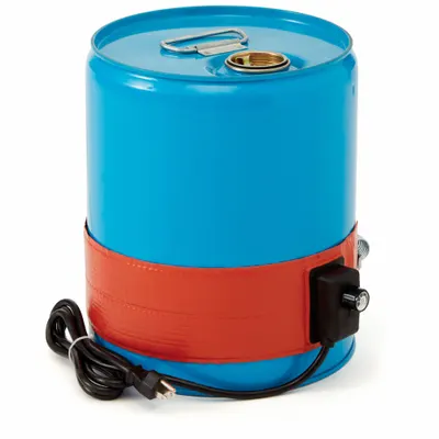 BRISKHEAT Drum Heater: 115V AC, 550 W Watts, 0°F to 425°F, Drums - Drum & Bucket Band Heaters