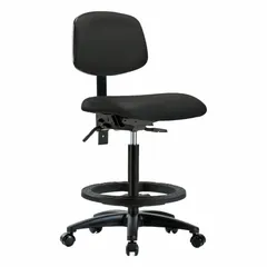 Vinyl Lab Chair, Armless, Height Range 25" to 34-1/2", Seat Width 18-1/2", Seat Depth 17"