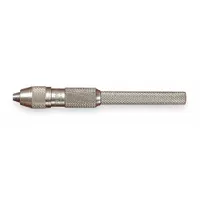 STARRETT Pin Vise: Pin Vise, 3.2 mm Max Size - mm, 0.05 in Min Size - Inch, Knurled Grip, Round (MPN 162C)