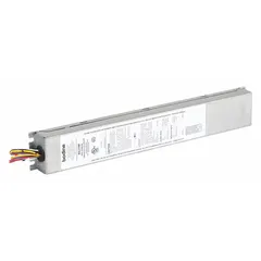 Standard emergency LED driver for single LED loads. Operates on 120 to 277V AC input, supports one bulb up to 10.4W. Designed for mounting within a fixture to provide backup power during mains failure.