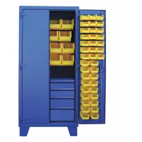 GREENE MANUFACTURING, INC. Bin Cabinet: 36 in x 24 in 72 in, 1 Shelves, 110 Bins, Yellow, 4 Drawers (MPN EX-3624-BS4D-72)