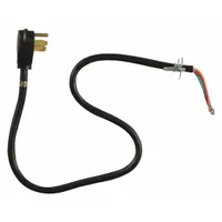 Replacement power cord for Whirlpool ovens. Provides electrical connection for oven operation. Use for servicing or replacing damaged cords on compatible models