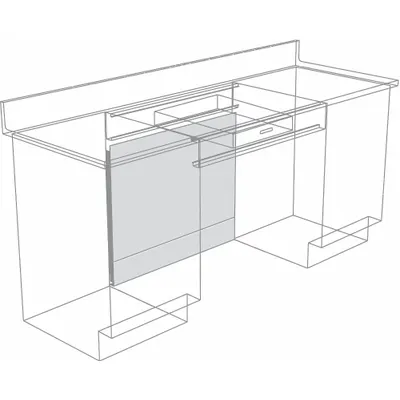 INSTOCK Knee Space Panel: 30 7/8 in Overall Ht, 2 in Overall Dp, 36 in Overall Wd - Cabinet Panels