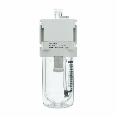 SMC Lubricator: 1/2 in NPT, 1 MPa Max Op Pressure, 60°C Max Op Temp, Plastic Bowl - SMC FRL Air Lubricators