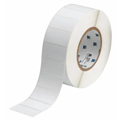BRADY Pre-Cut Label Stock Roll: Tamper Indicating, 1 in x 2 in, 1 in, White (Matte) - Brady Destructible Tamper-Indicating Precut Label Rolls