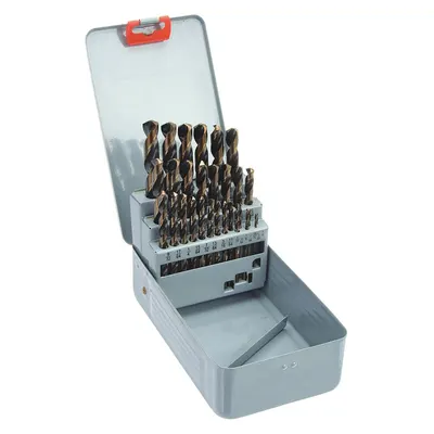 OEM Jobber Length Drill Bit Set: 29 Pc - General Purpose High-Speed Steel Jobber-Length Drill Bit Sets