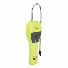 This refrigerant leak detector uses an air intake temperature sensor to locate leaks in HVAC and refrigeration systems. It offers 0.1 oz/yr sensitivity and is compatible with R-134A refrigerant. The detector operates on 3V DC and is A2L compatible.