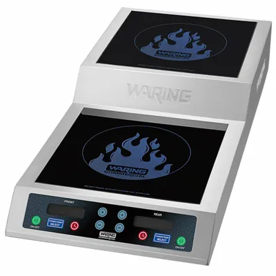 WARING COMMERCIAL Heavy-Duty Commercial Double Induction Range: 2 Stations, Digital, Ceramic Glass - Induction Ranges
