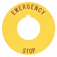 Legend Plate: 30 mm Panel Mounting Size, Round, 2 1/4 in Overall Dia, For Series 10250T (MPN 10250TRP79)
