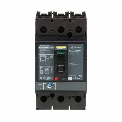 SQUARE D Molded Case Circuit Breaker: 200 A Amps, 65 kA at 240 V AC, Instantaneous - Square D Molded Case Circuit Breakers for I-Line Panelboards