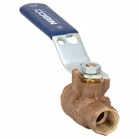 NIBCO Manual Two-Way Ball Valve: 3/8 in, Bronze, Straight, FNPT x FNPT, 600 psi Max. Pressure (CWP) (MPN T58570-3/8)