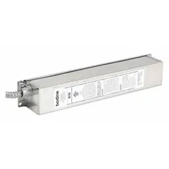 The BODINE B30 is a standard emergency ballast for fluorescent lighting, providing backup illumination during power outages. It operates on 120 to 277V AC input and supports up to 2 bulbs with a maximum total of 215W. Suitable for commercial and industrial applications requiring emergency egress lighting.