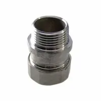 Compression Conduit Connector: 316 Stainless Steel, 1/2 in Trade Size, 1 5/8 in Overall Lg (MPN S20500MC00)