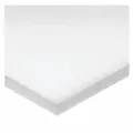 This UHMW polyethylene sheet and bar features an acrylic adhesive backing for easy installation on flat surfaces. With a tensile strength of 4,400 psi and impact strength of 16.0 ft-lb/in, it is used as a wear-resistant liner or guide strip in material handling, conveyor systems, and chute linings.