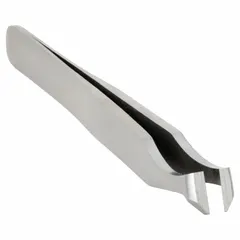 These cutting tweezers are made from carbon steel with a smooth finish. They feature a point tip with 9.5 mm tip thickness and are classified as standard type. Suitable for precision cutting tasks in electronics assembly, jewelry making, and fine mechanical work.