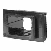 Panel-mount housing for Powerpole connectors, used in power distribution and battery systems. Overall height 27.9 mm, overall length 47.8 mm. Accepts standard Powerpole contacts for high-current DC applications