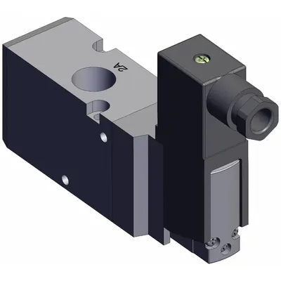 SMC Solenoid Air Control Valve: Three-Way / Two-Position, Single Solenoid, Female 3/8 NPTF - SMC VP Series Directional Control Valves