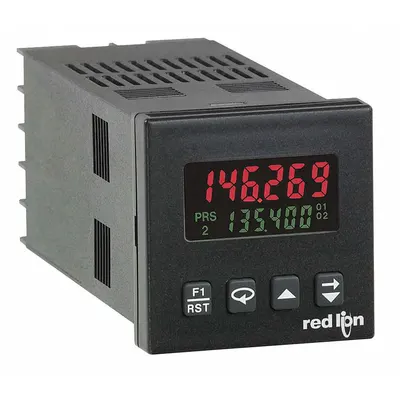 RED LION Counter: Hour Meters, DIN Track Mounting, 2 in x 2 in, LCD, 2 in Overall Wd - Digital Counters