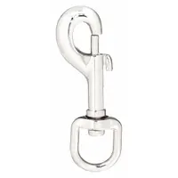 Zinc slide bolt spring snap with a 3/8 in opening size. Designed for non-lifting applications such as securing ropes, chains, or light-duty attachments. Provides quick connect and release via a slide bolt mechanism