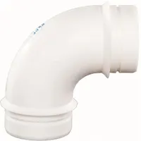 90 Degrees Elbow: Polyvinylidene, 3 in x 3 in Fitting Pipe Size, Schedule 40, White, Coupling (MPN 723201)