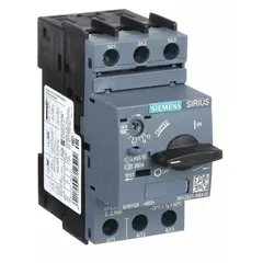 SIEMENS Manual Motor Starter: Non-Reversing, 3 Poles, 20 A, Thermal Protection, Selector Switch (MPN 3RV20214BA10). Key specifications — Maximum Voltage Rating: 690V AC; Brand: SIEMENS; Thermal Units Required: None (Starter Includes Integrated Thermal Units); Frame Size (Width): S0.