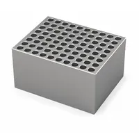 IKA Dry Block: Anodized Aluminum, 3 3/4 in Overall Wd, 3 in Overall Lg, 80 Wells, 6 3/8 mm Well Dia (MPN 4470400)