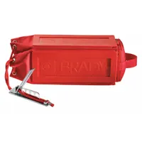 This pendant control lockout is designed for switches with a maximum width of 4 inches. It encloses pendant controls to isolate them during maintenance, supporting lockout/tagout procedures and preventing accidental equipment startup
