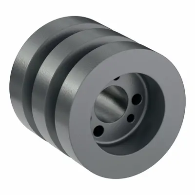 OEM V-Belt Pulley: 3V220 - Bushed-Bore Cast-Iron Wedge V-Belt Pulleys