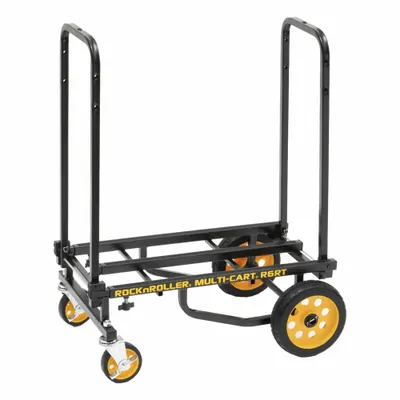 ROCK N ROLLER Convertible Hand Truck: 500 lb as Hand Truck, Dual-Loop, Black/Yellow - Extra-Versatile 4-Position Steel Convertible Hand Trucks with Extendable Frame