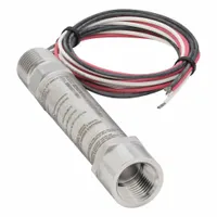 Gauge pressure transmitter with 5000 psi range, 1 to 5V DC output, ±0.50% accuracy. Stainless steel housing, 1/2 in NPT conduit connection, IP66/NEMA 4X. Rated Class II, Div 1, Groups E, F, G. Overpressure 1.5x, burst 5x. Vibration resistant. Suitable for hazardous industrial environments requiring explosion-proof pressure monitoring