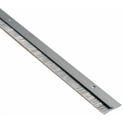 NATIONAL GUARD Door Sweep: Brush Insert, Aluminum, 36 in Lg, 1 1/4 in Wd - Door Sweeps