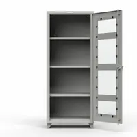 STRONG HOLD Storage Cabinet: 30 in x 24 in x 75 in, Legs, 3 Adj Shelves, Medium Gray, Gray, Swing (MPN 2.66-1LD-243-L)