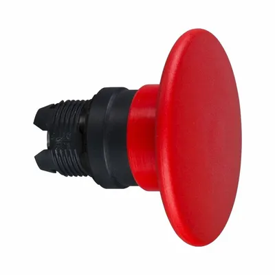 SCHNEIDER Mushroom Head Push Button: Red, 22 mm Mounting Size, Non-Metallic - Mushroom-Head Push-Button Operators