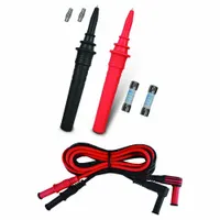 TRIPLETT Test Leads: CAT III 1000V/CAT IV 600V, Std Probe, Right Shrouded Plug, 4 7/8 ft Lg (MPN TL15)