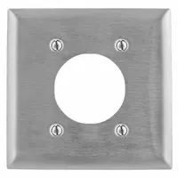 HUBBELL Wall Plate: Single Circular Opening, 2 Gang, Silver, Std Size (MPN SS703)