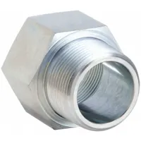 PARKER Metal Pipe Straight: Straight, Steel, 3/4 in x 3/4 in, 4,500 psi (MPN 3/4-12 FHG5-S)