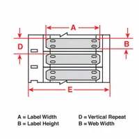 Tag Label: 13/32 in x 2 3/16 in, Aramid Fiber, Yellow, For 0 AWG Wire Gauge, 2,500 Tags (MPN HSNX-400-2-YL)
