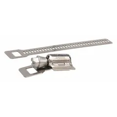 This build-your-own clamp kit from BAND-IT allows custom assembly of tube and hose clamps for industrial applications. The kit includes 10 racks with a 4-inch band length and 1/2-inch band width, made from matte 201 stainless steel. Suitable for use in plumbing, pneumatic, and material handling systems.
