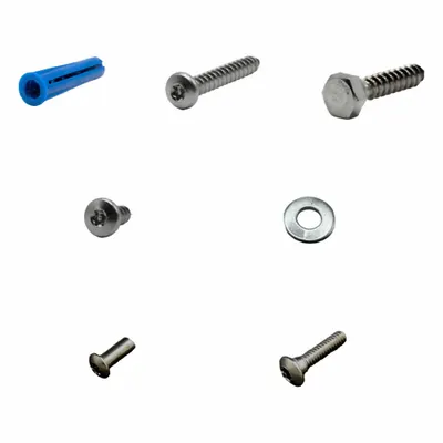 HADRIAN Floor Mounted Screen Kit Bracket or Channel: Stainless Steel - Brackets, Alcove Clips & Channels for Bathroom Partitions